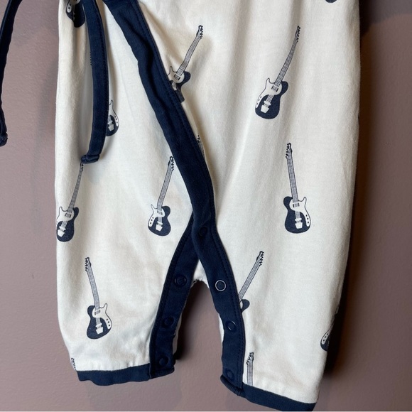 Monica & Andy off white navy guitar kimono wrap one piece 0-3M - Picture 4 of 10